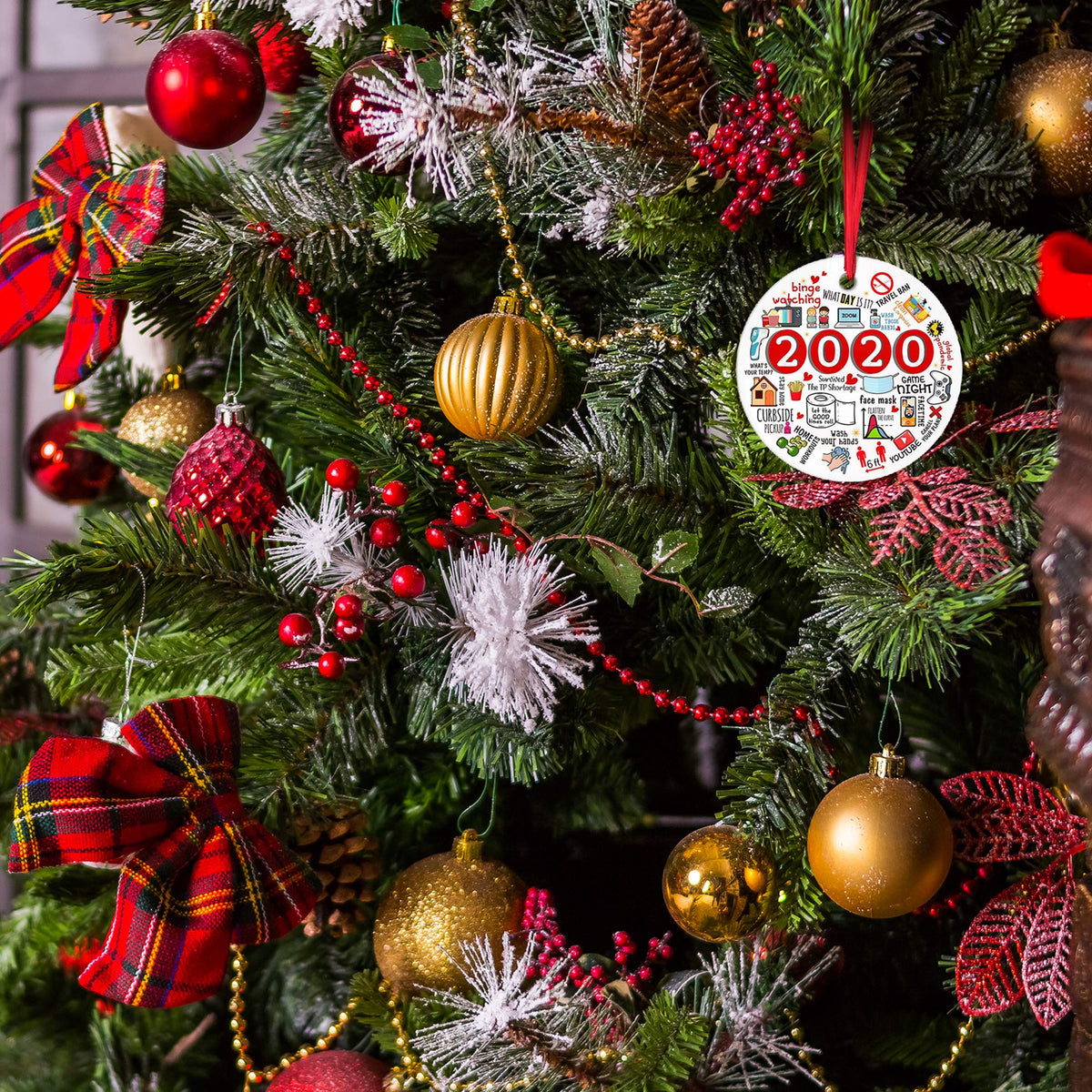 GloBrite 2020 Annual Events Christmas Quarantined Hanging Ornamnets - Decorations Decor for Xmas Tree Home Pendant-GloBrite-DREIBACH