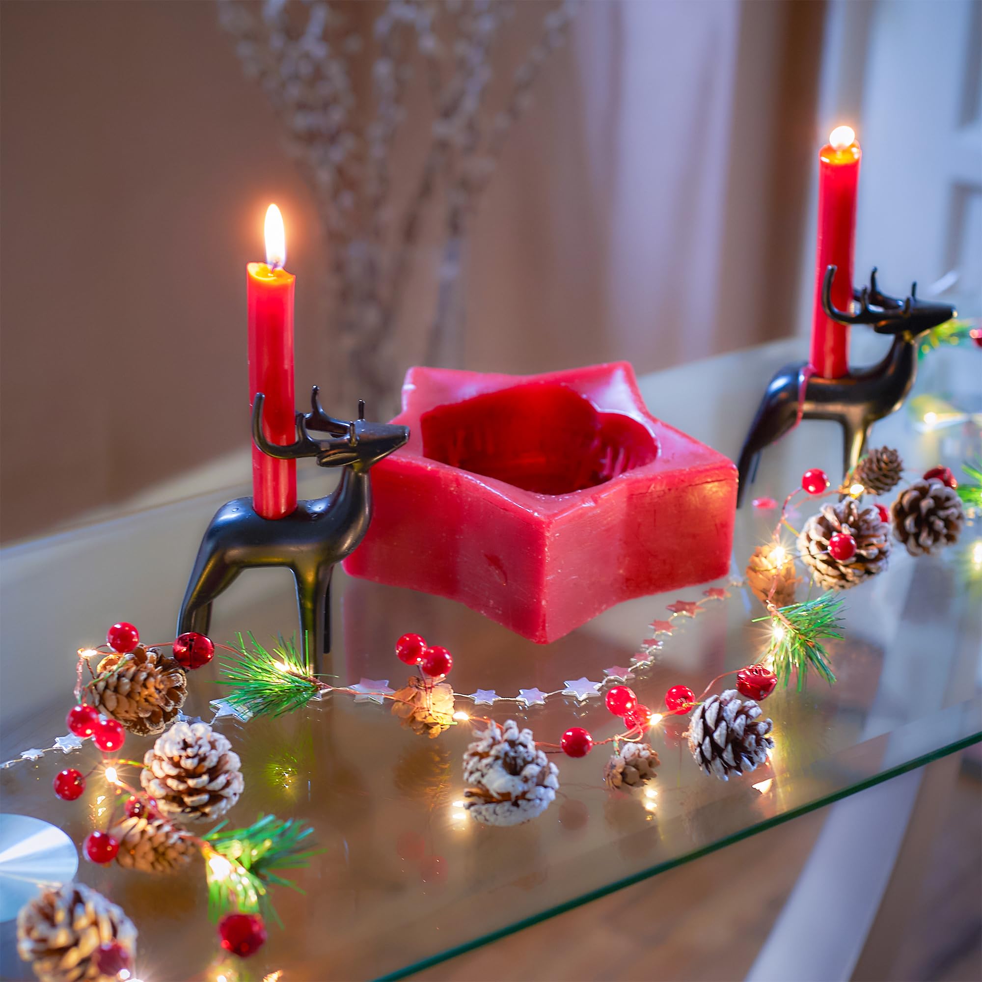 2m Pre-Lit Christmas Garland-Christmas Decor-GloBrite-Multicolor-DREIBACH