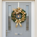40cm Wreath with Lantern-Christmas Decor-GloBrite-Yellow-DREIBACH