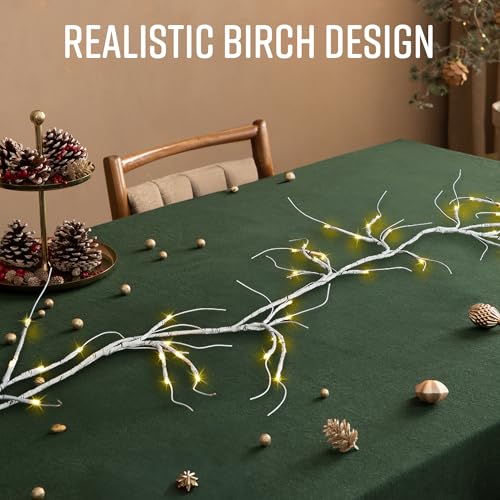 6ft Birch LED Christmas Garland-Christmas Decor-GloBrite-DREIBACH