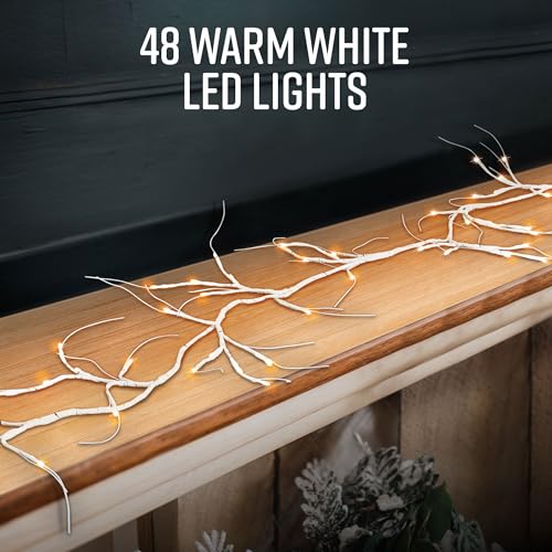 6ft Birch LED Christmas Garland-Christmas Decor-GloBrite-DREIBACH
