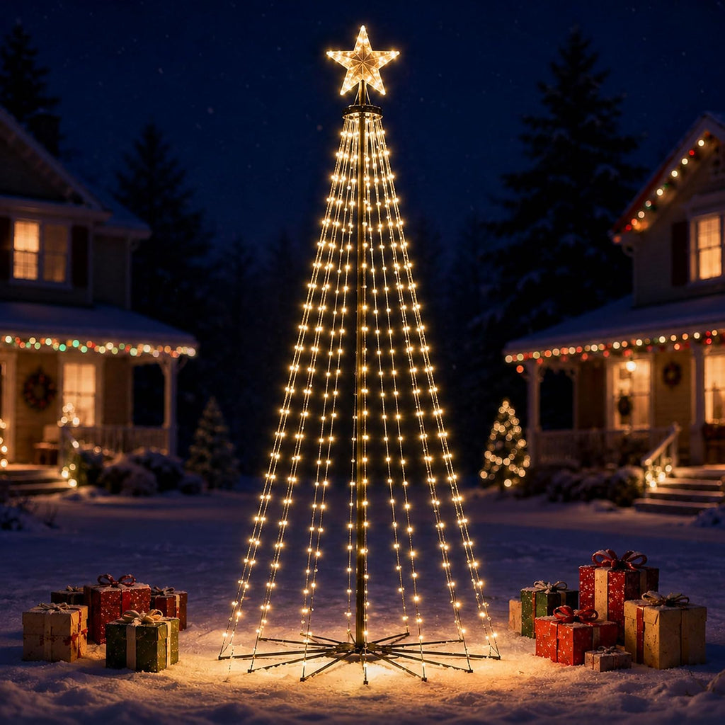 GloBrite 6ft Christmas cone tree in Warm White — main view