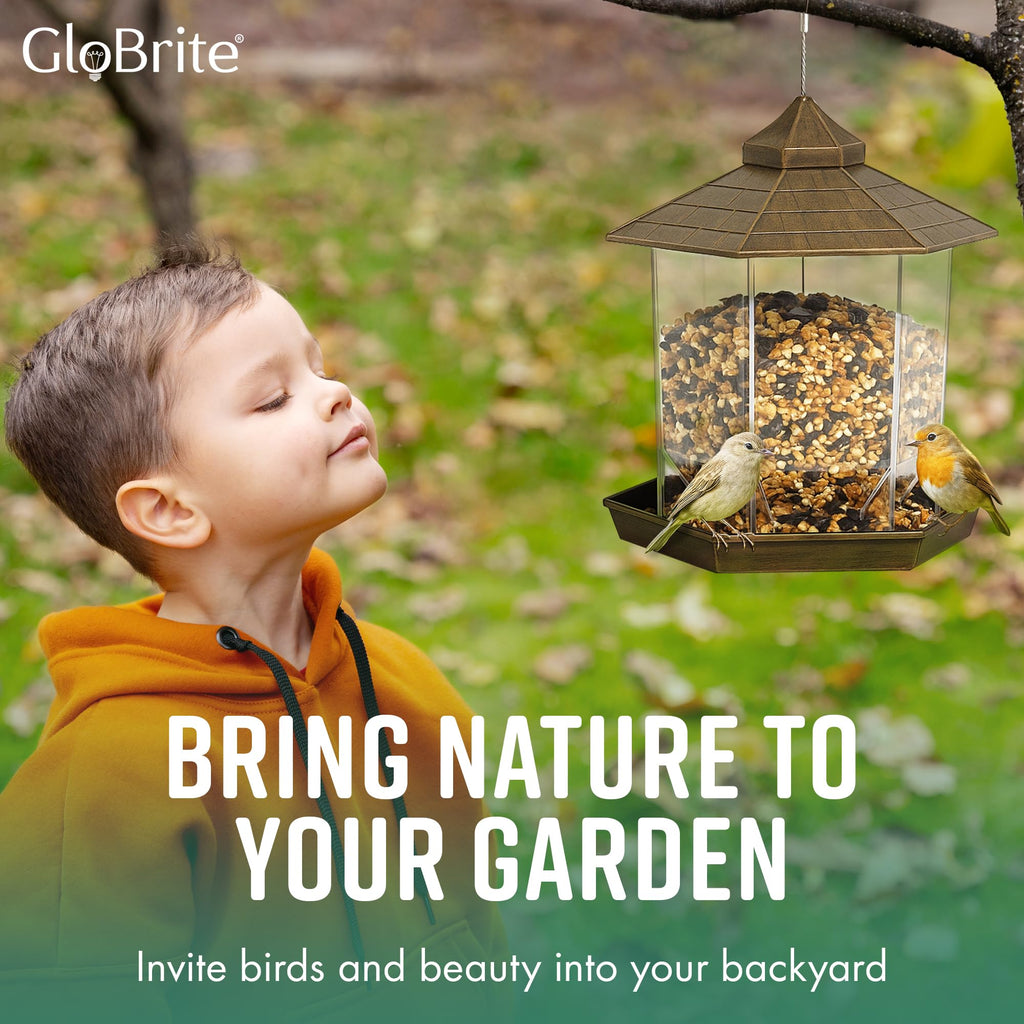 All-Weather Hanging Bird Feeder-Garden & Outdoor-GloBrite-Bronze-DREIBACH