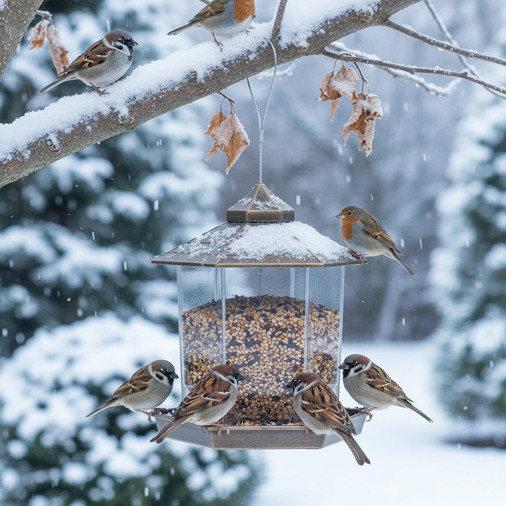 All-Weather Hanging Bird Feeder-Garden & Outdoor-GloBrite-Bronze-DREIBACH