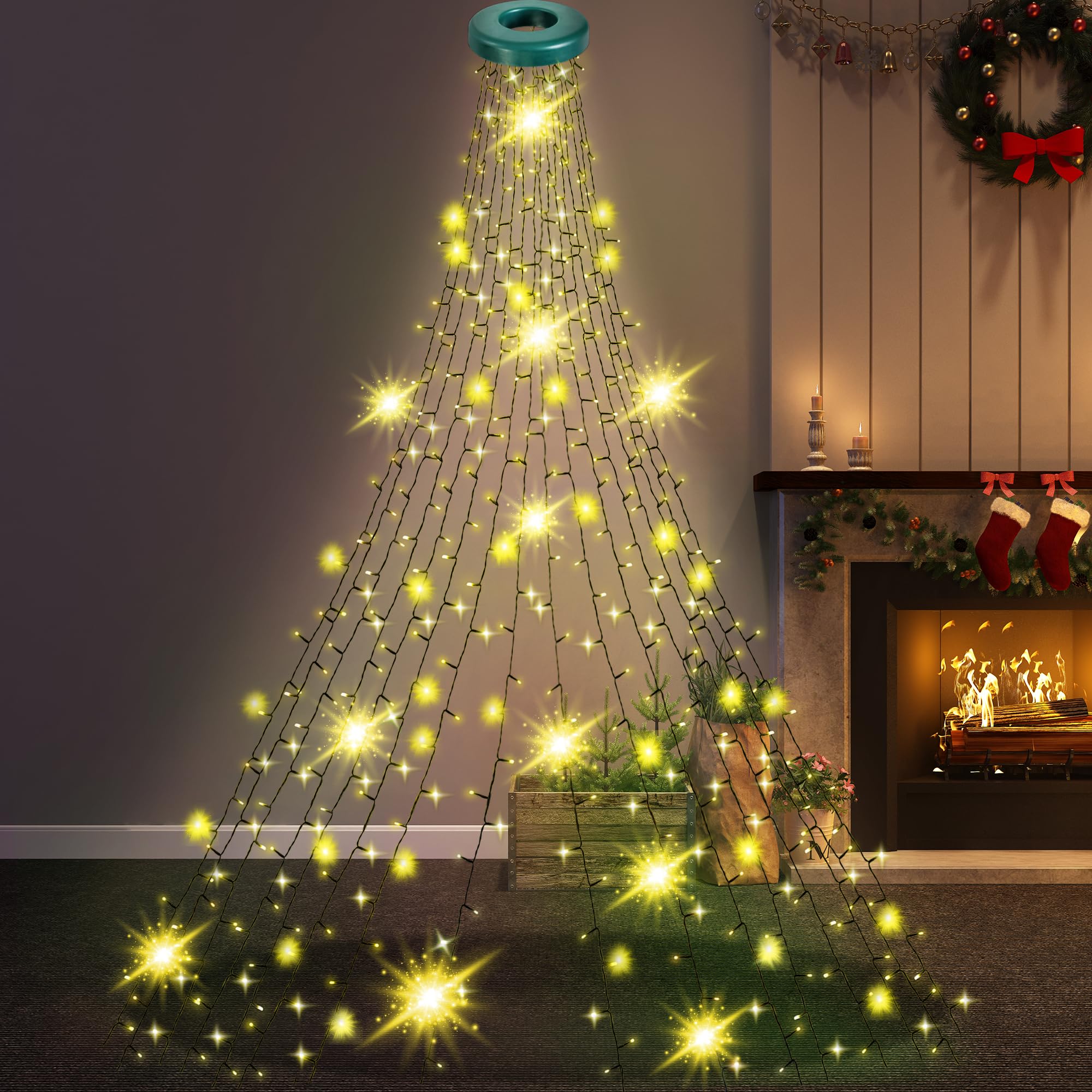 Cascading Christmas Tree Lights-Christmas Decor-GloBrite-Warm White-400 LED-DREIBACH