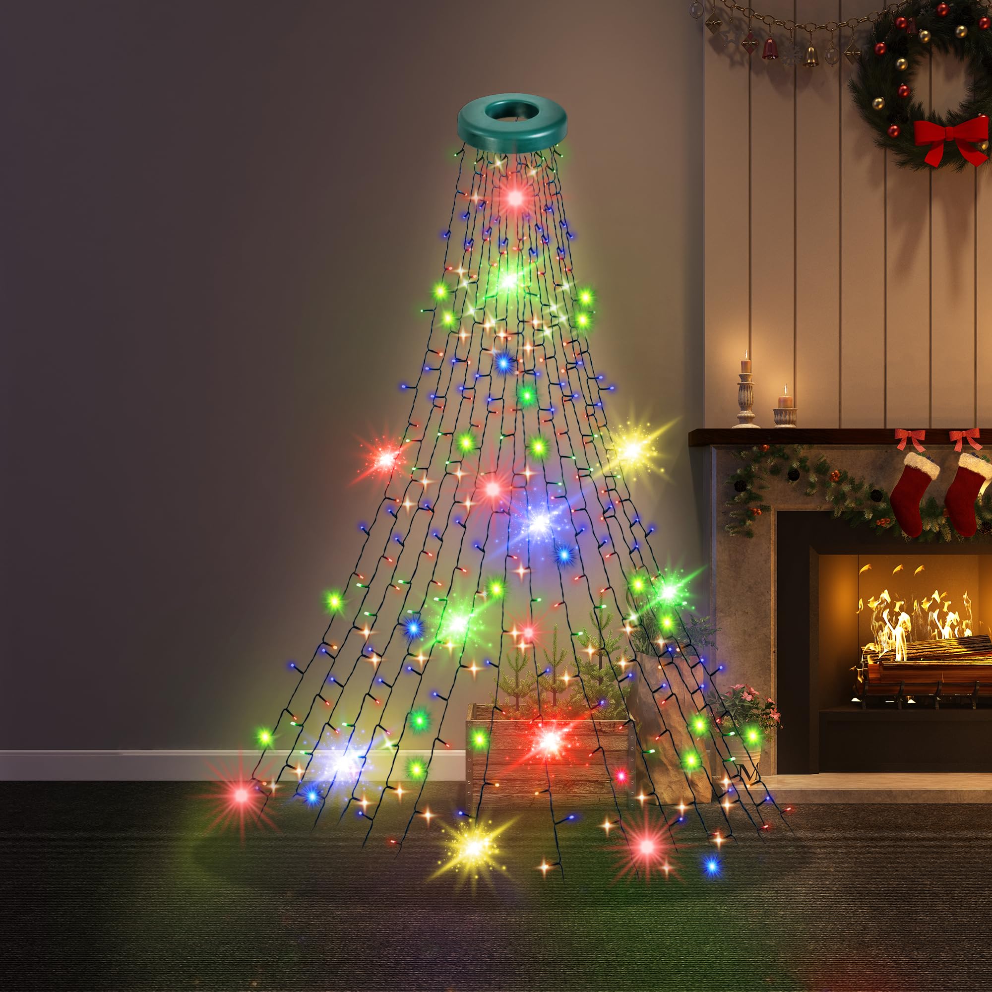 Cascading Christmas Tree Lights-Christmas Decor-GloBrite-Warm White-400 LED-DREIBACH