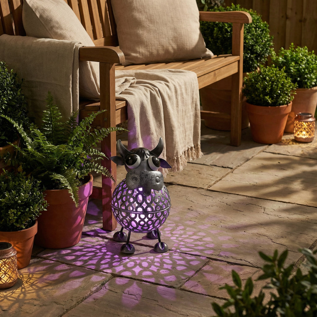 Colour Changing Solar Ornament-Garden & Outdoor-GloBrite-Cow-DREIBACH