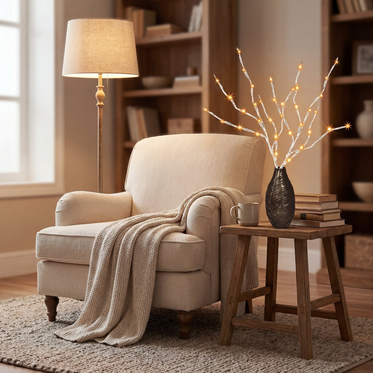 Decorative LED Twig Lights-Christmas Decor-GloBrite-Cool White-DREIBACH