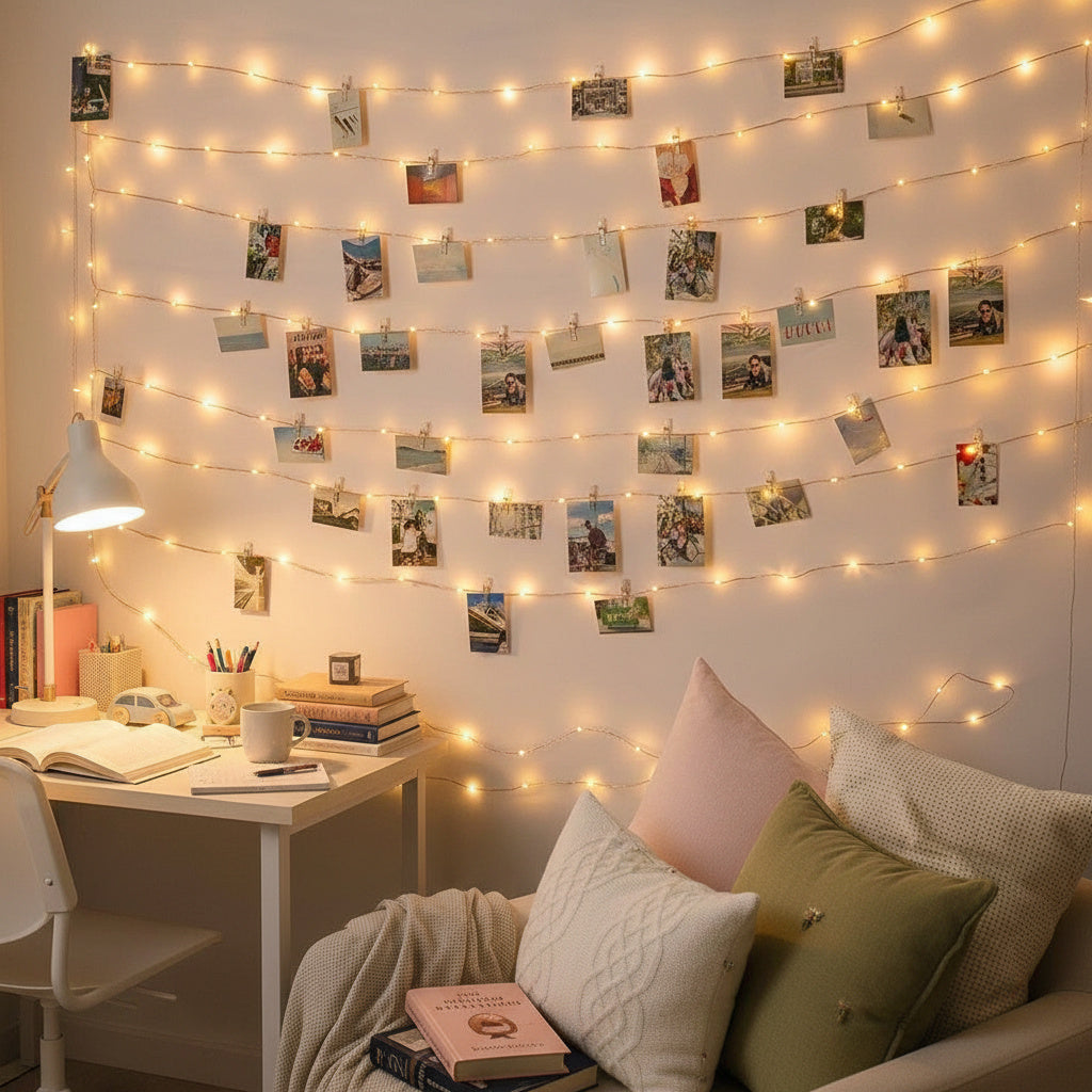 Hanging String Lights with Photo Clips-Home & Living-GloBrite-50 LED-DREIBACH