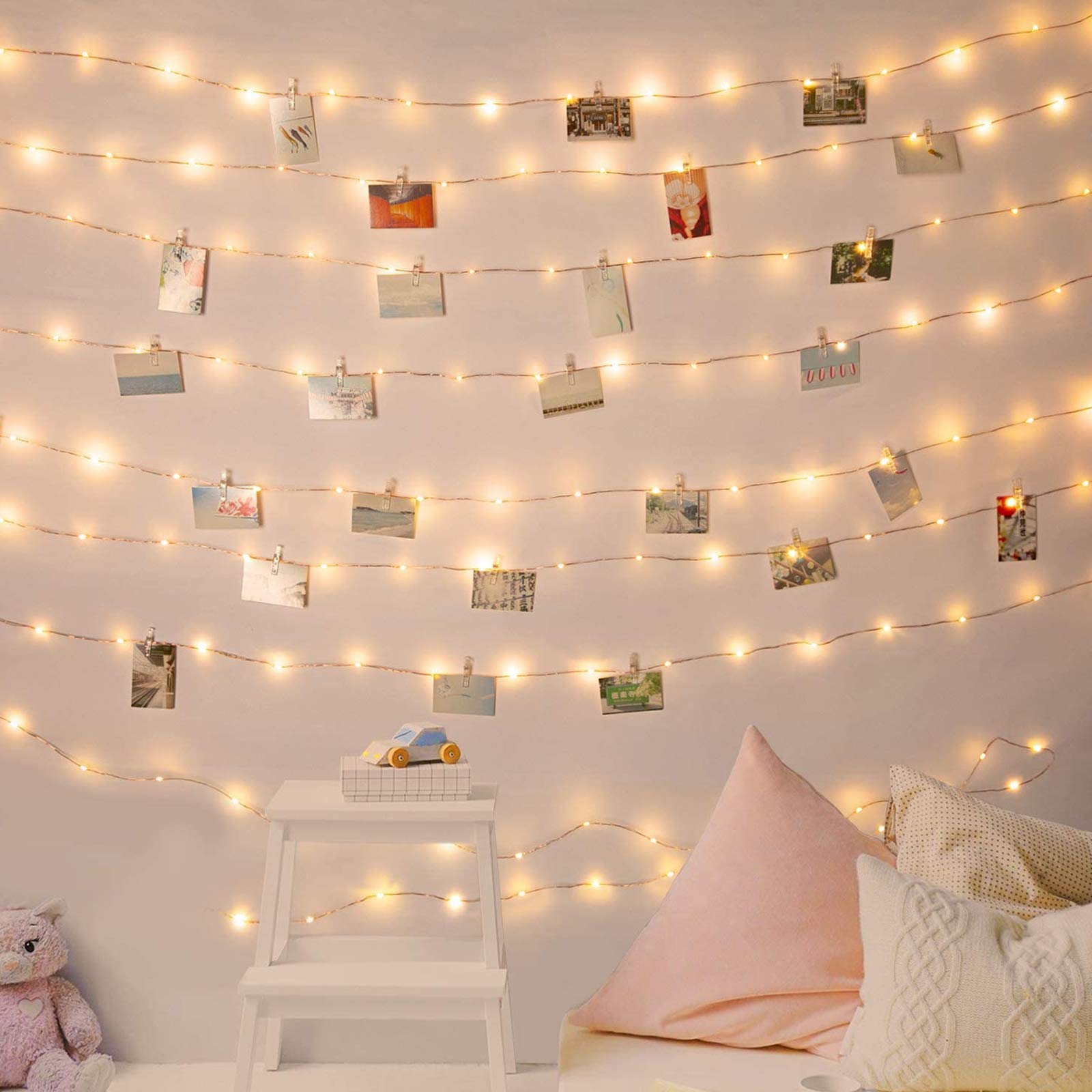 Hanging String Lights with Photo Clips-Home & Living-GloBrite-50 LED-DREIBACH