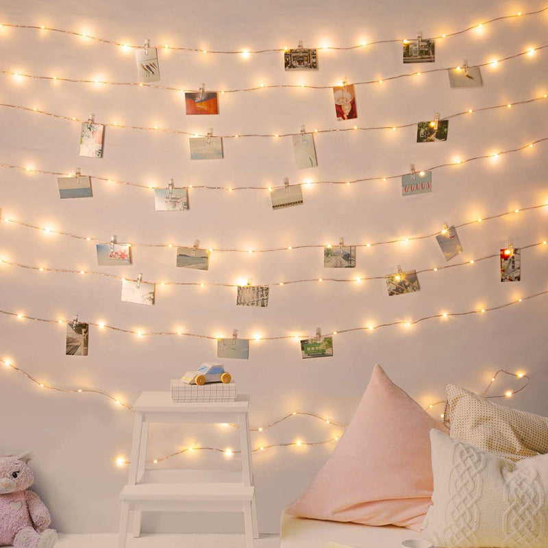 Hanging String Lights with Photo Clips-Home & Living-GloBrite-50 LED-DREIBACH