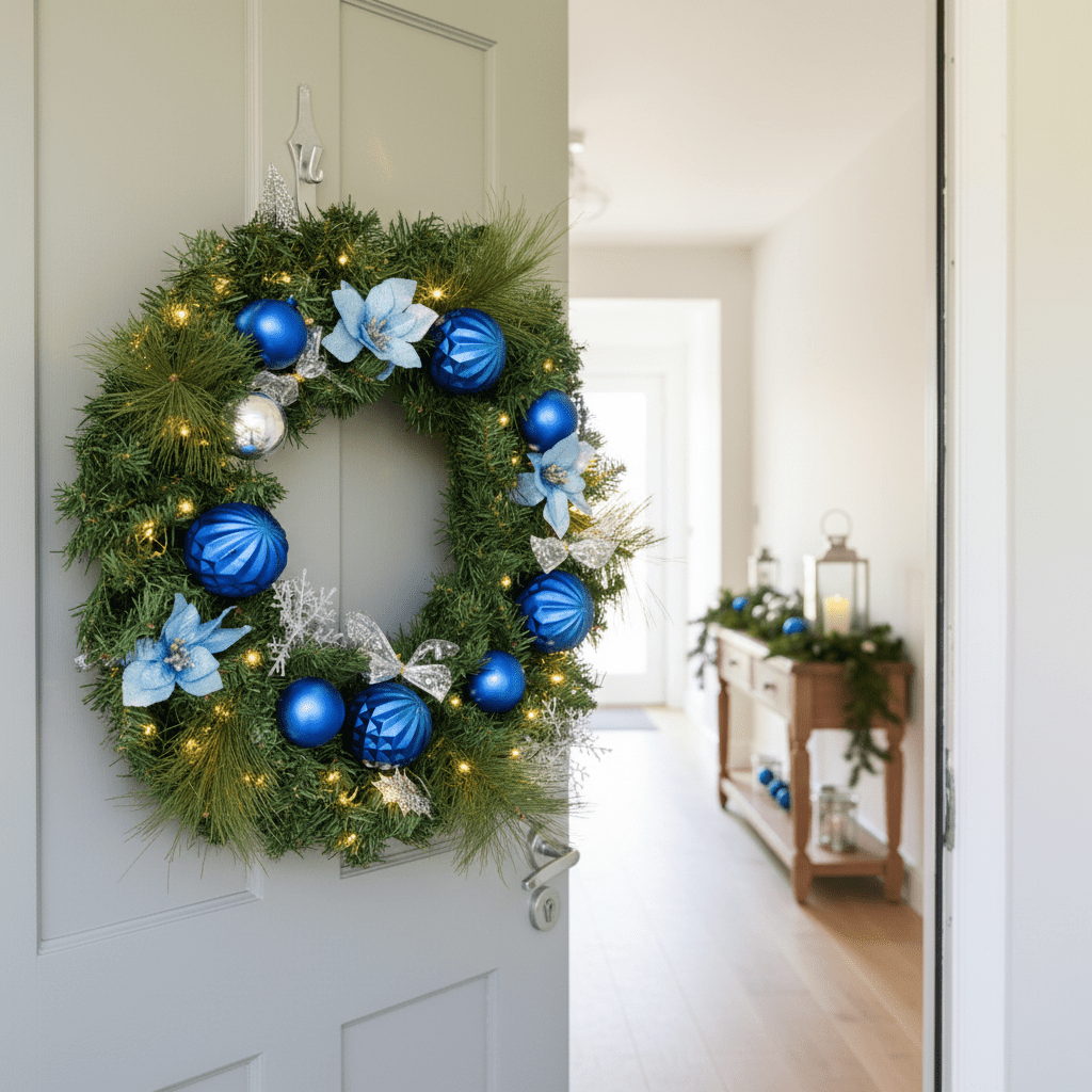 Illuminated Winter Christmas Wreath-Christmas Decor-GloBrite-DREIBACH
