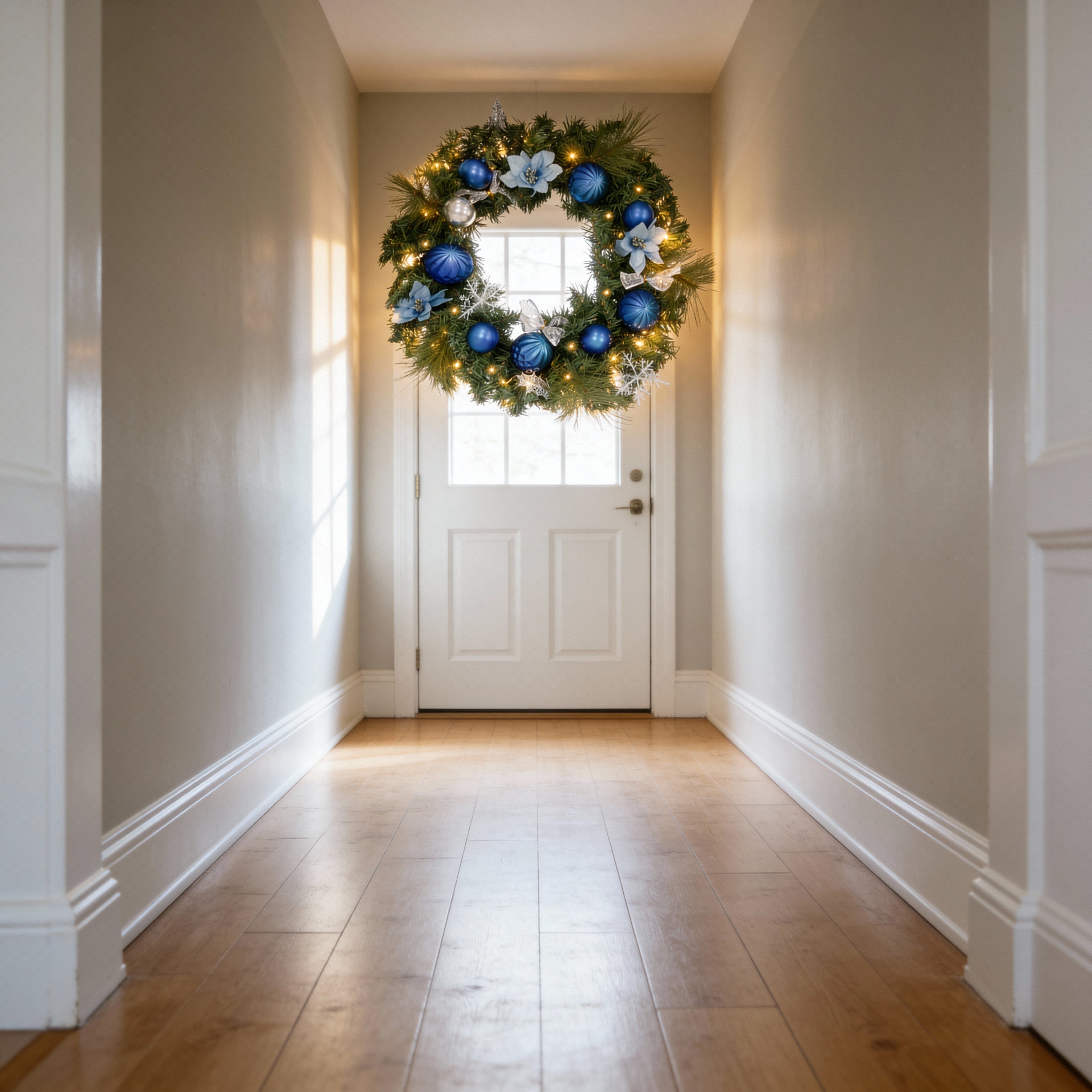 Illuminated Winter Christmas Wreath-Christmas Decor-GloBrite-DREIBACH