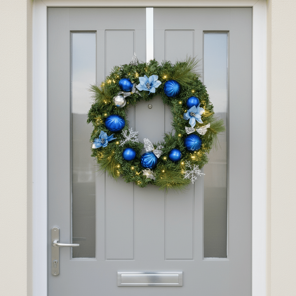 Illuminated Winter Christmas Wreath-Christmas Decor-GloBrite-DREIBACH
