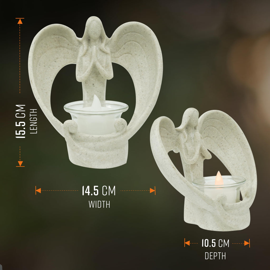 LED Angel Candle Holders-Christmas Decor-GloBrite-DREIBACH