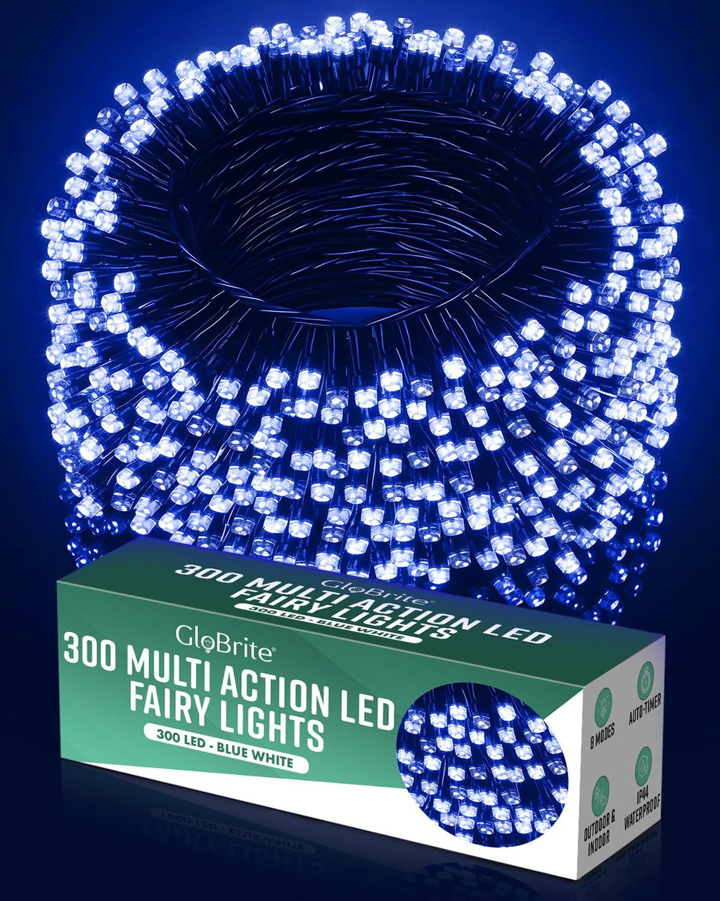 LED Fairy Lights-Christmas Decor-GloBrite-Blue-100 LED-DREIBACH