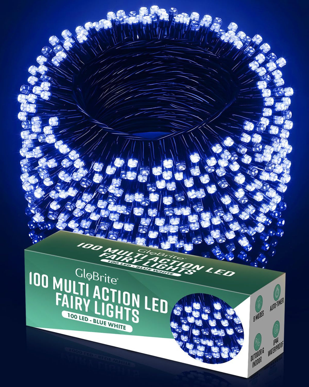 LED Fairy Lights-Christmas Decor-GloBrite-Blue-100 LED-DREIBACH