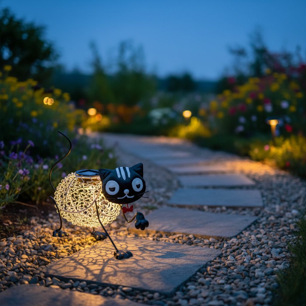Metal Cat Solar Light-Garden & Outdoor-GloBrite-DREIBACH