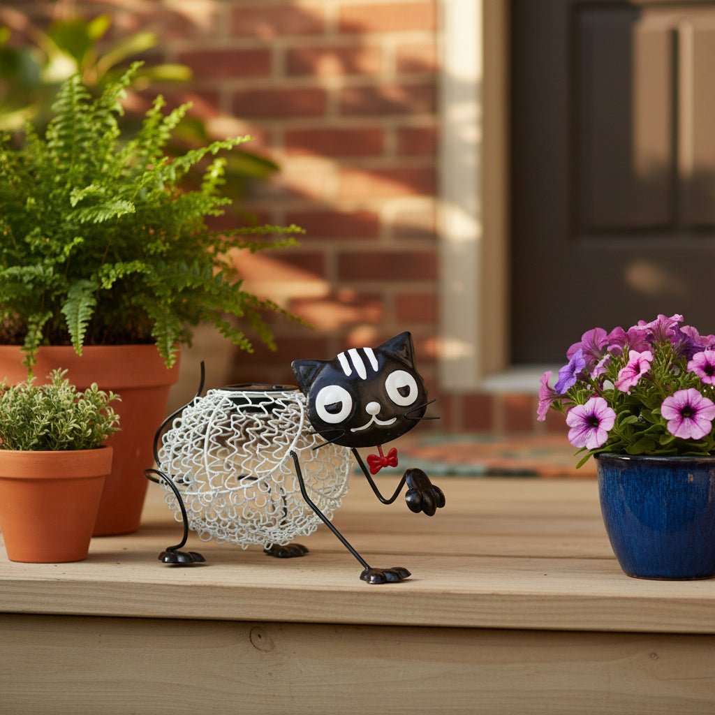 Metal Cat Solar Light-Garden & Outdoor-GloBrite-DREIBACH