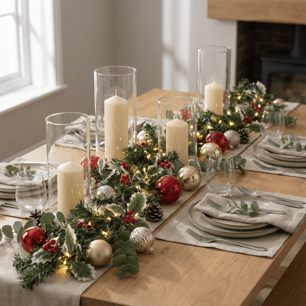 Pre-Lit Berry Christmas Garland-Christmas Decor-GloBrite-DREIBACH