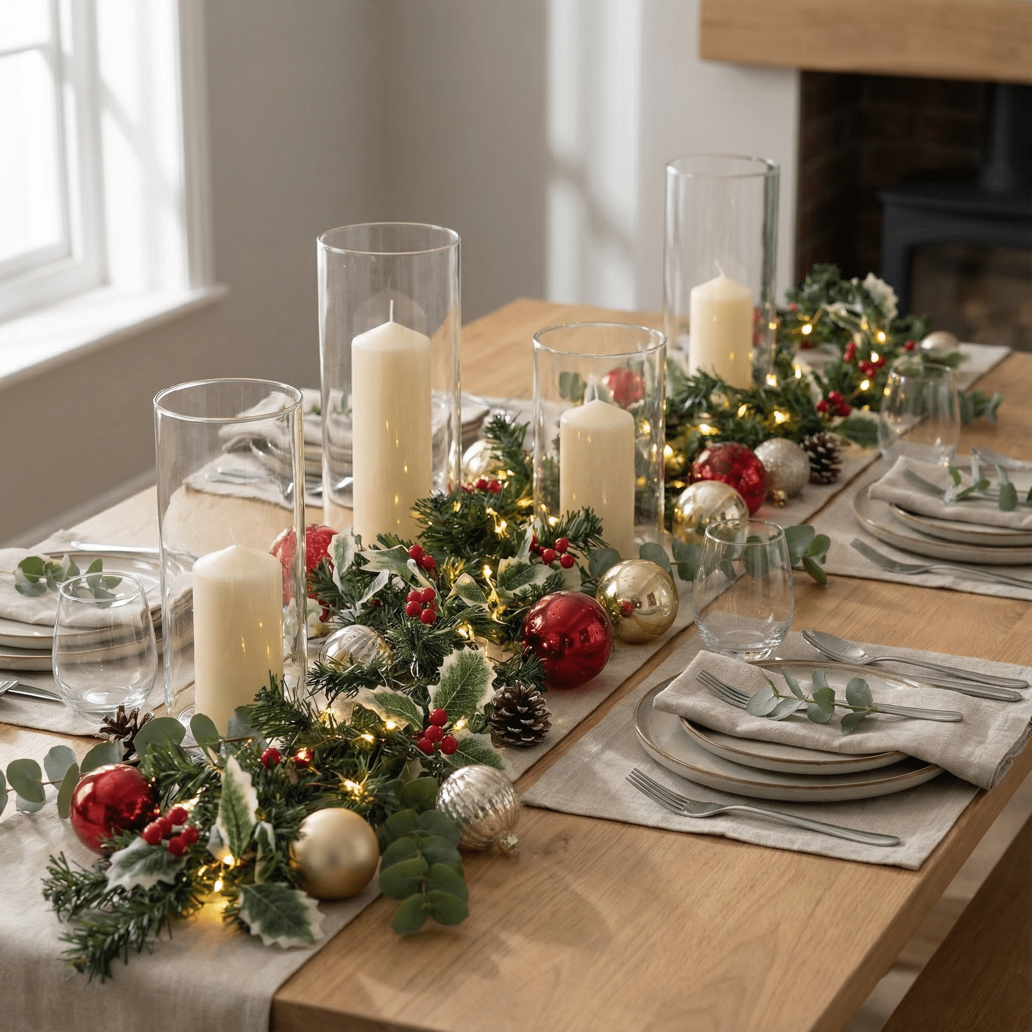 Pre-Lit Berry Christmas Garland-Christmas Decor-GloBrite-DREIBACH