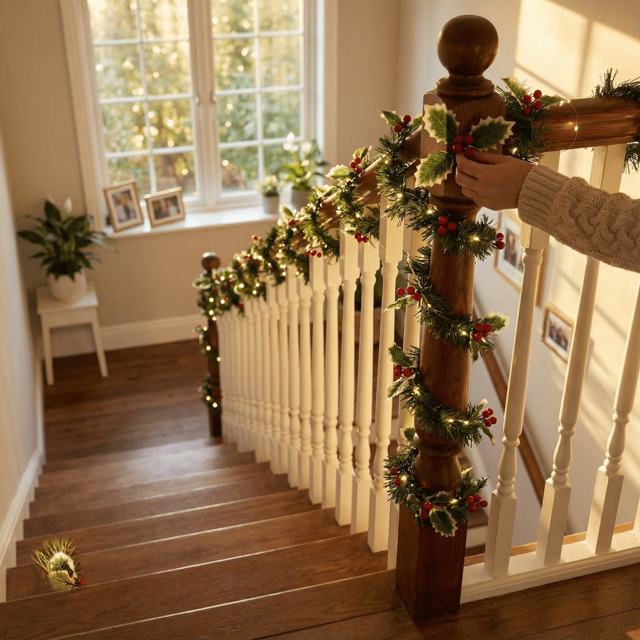 Pre-Lit Berry Christmas Garland-Christmas Decor-GloBrite-DREIBACH
