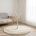Pre-Lit White Birch Twig Tree-Christmas Decor-GloBrite-6ft-DREIBACH