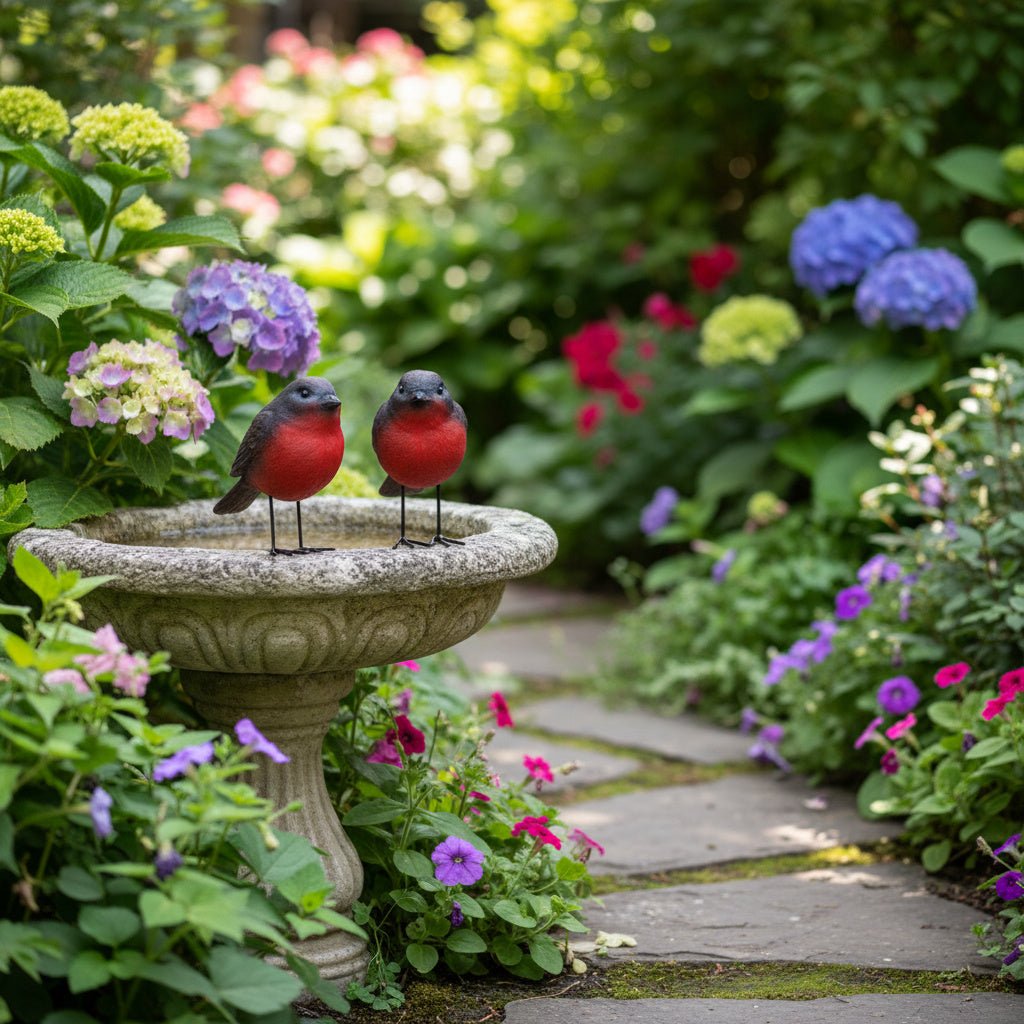 Robin Ornaments (2-Pack)-Garden & Outdoor-GloBrite-DREIBACH