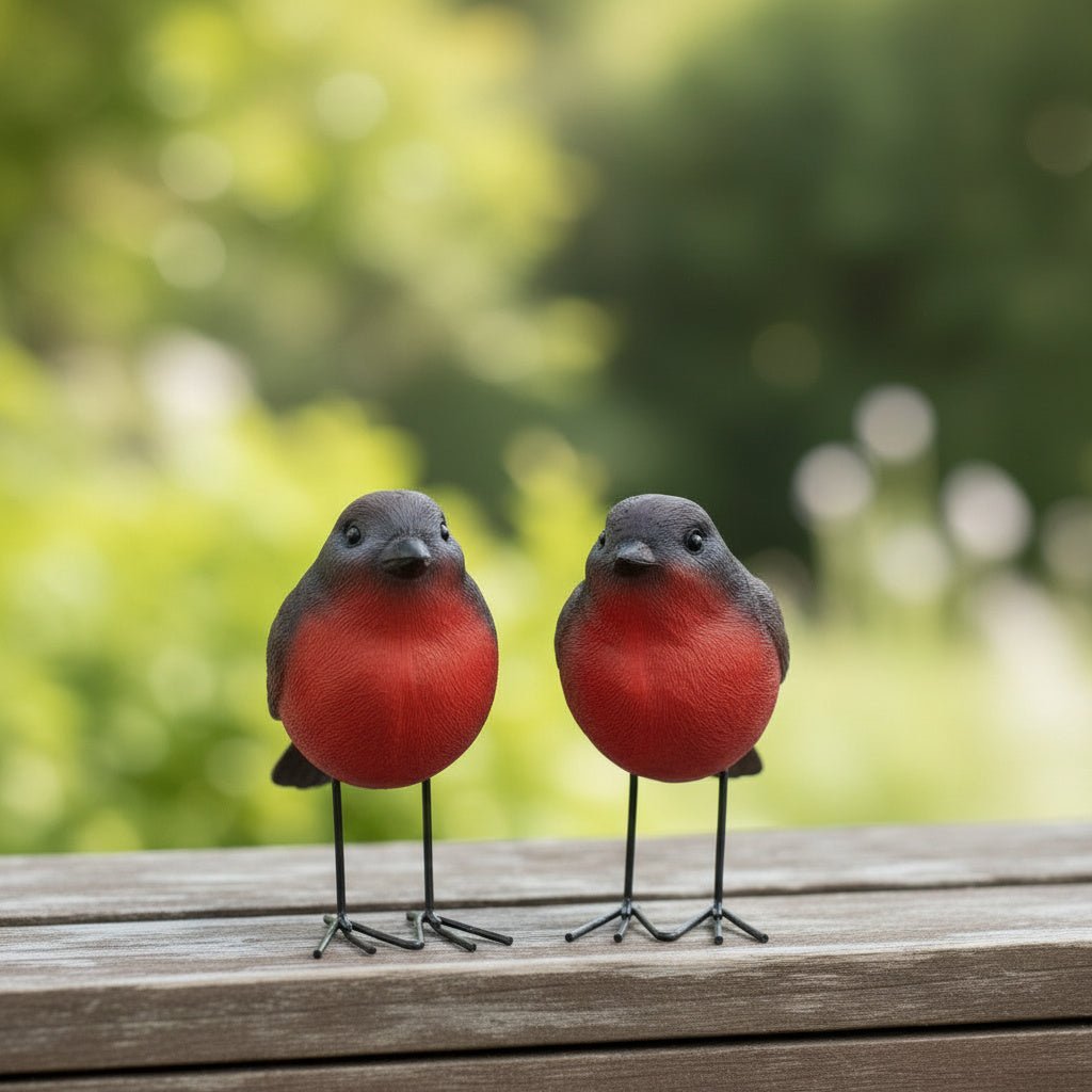 Robin Ornaments (2-Pack)-Garden & Outdoor-GloBrite-DREIBACH