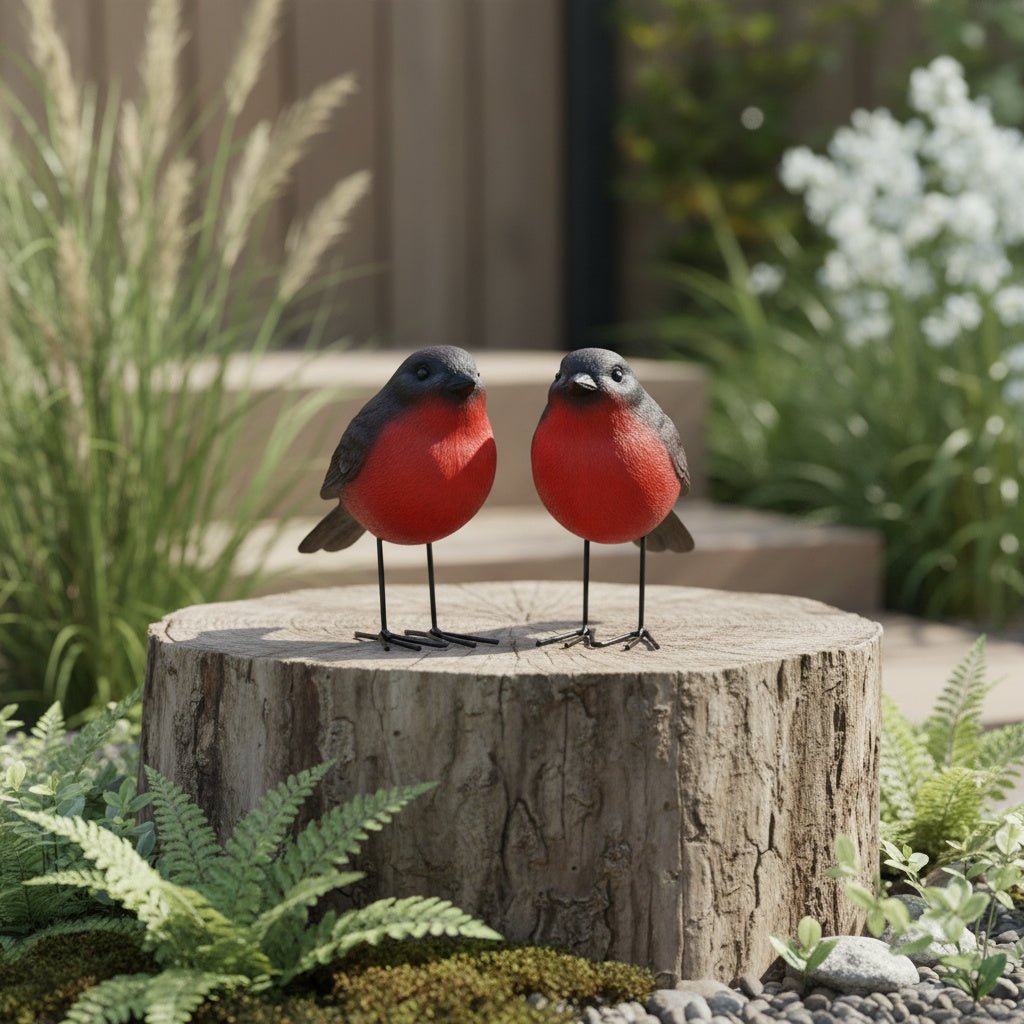 Robin Ornaments (2-Pack)-Garden & Outdoor-GloBrite-DREIBACH