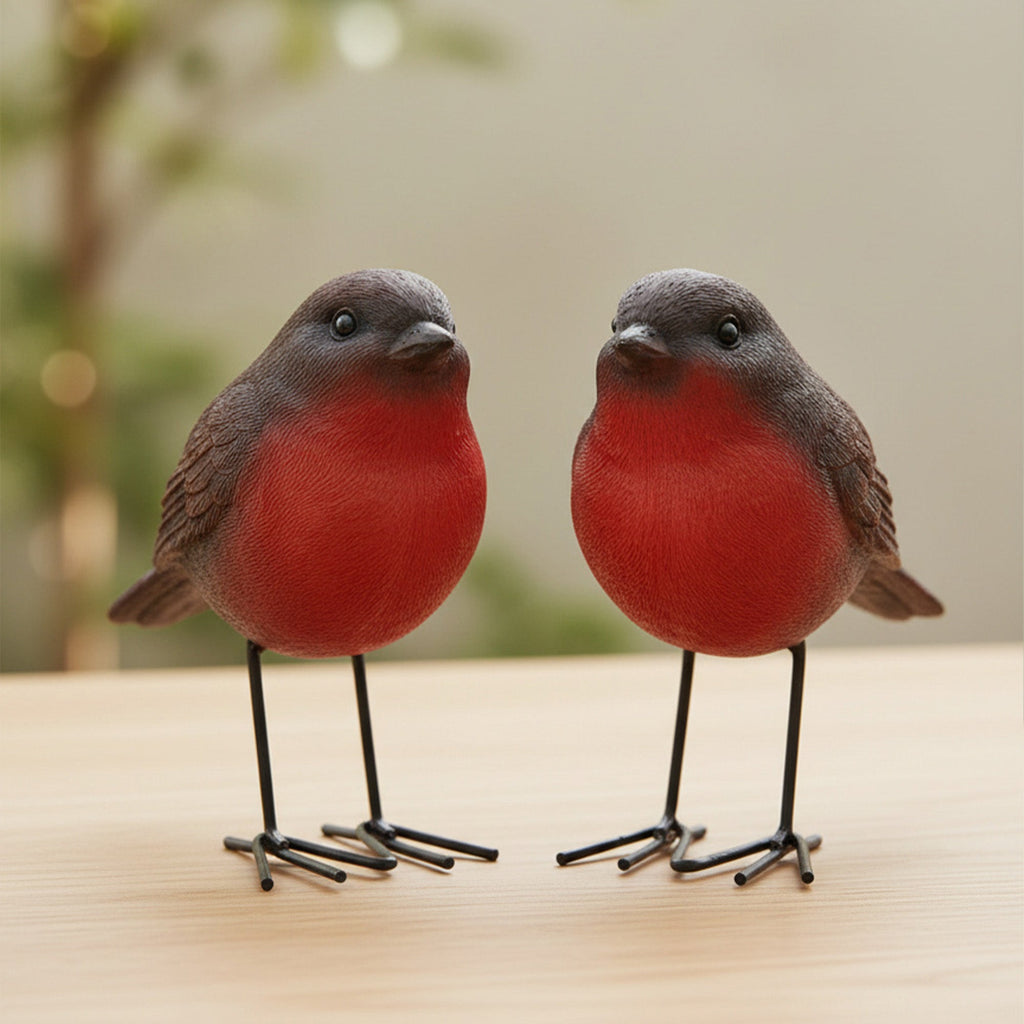 Robin Ornaments (2-Pack)-Garden & Outdoor-GloBrite-DREIBACH