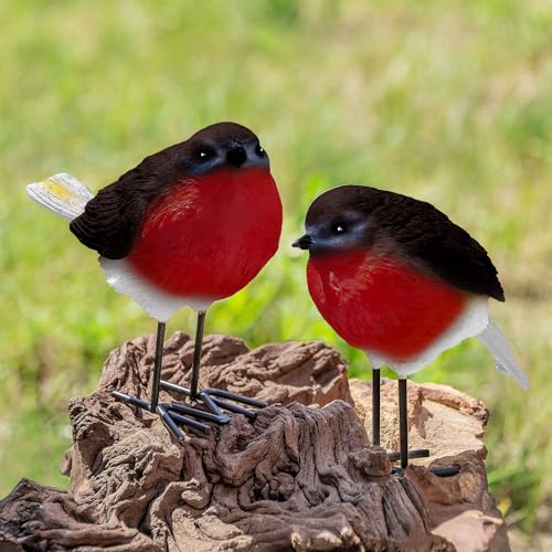 Robin Ornaments (2-Pack)-Garden & Outdoor-GloBrite-DREIBACH