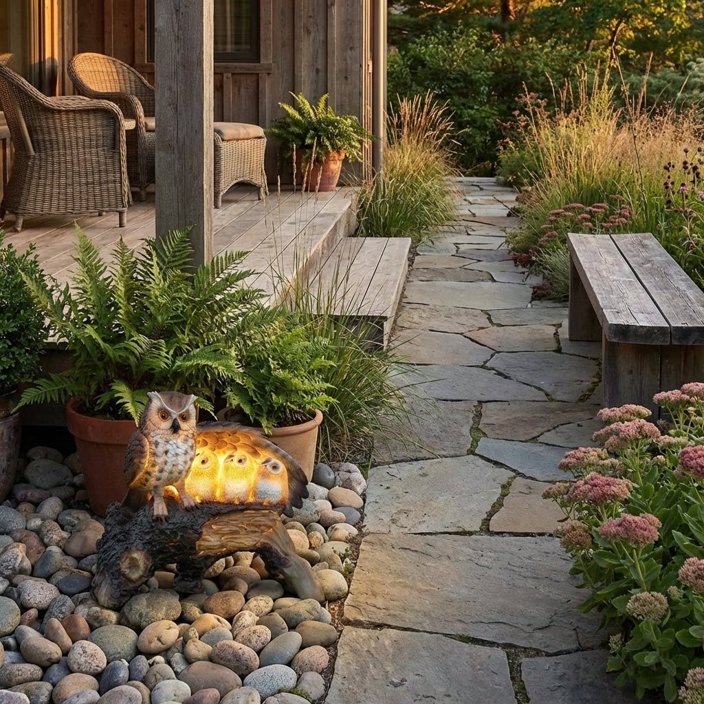 Solar Owl Family Light-Garden & Outdoor-GloBrite-DREIBACH