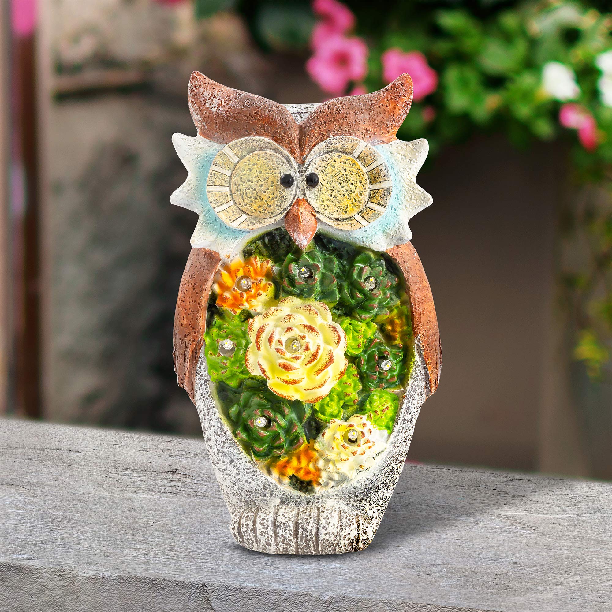 Solar Owl Ornament-Garden & Outdoor-GloBrite-DREIBACH