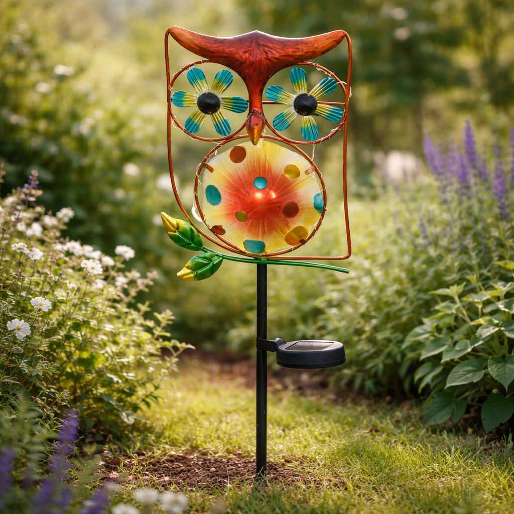 Solar Owl Wind Spinner-Garden & Outdoor-GloBrite-DREIBACH