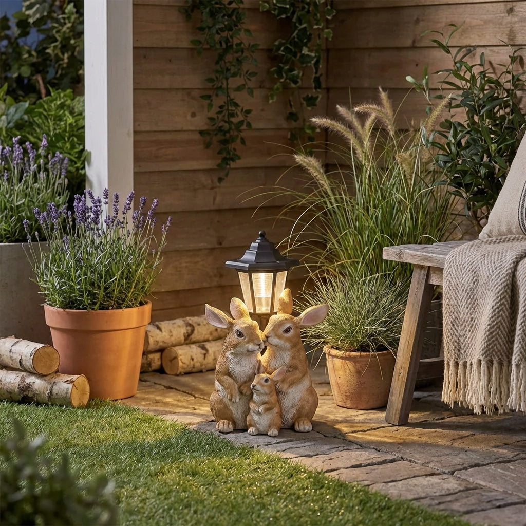 Solar Rabbit Family Lantern-Garden & Outdoor-GloBrite-DREIBACH